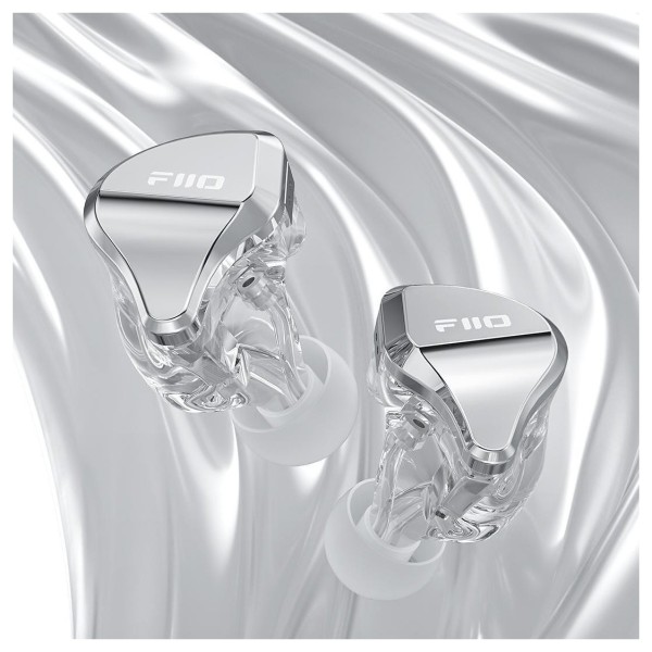 FiiO JH5 Hybrid In-Ear Earphones, Silver - Beauty image
