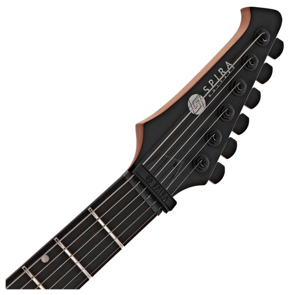 Spira Guitars V-400 MSL, Satin Silver - headstock 