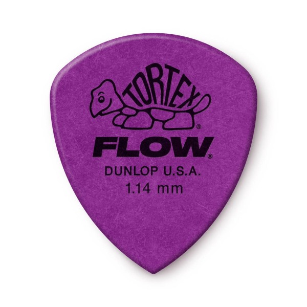 Dunlop Tortex Flow Purple 1.14mm Players (12 Pack)