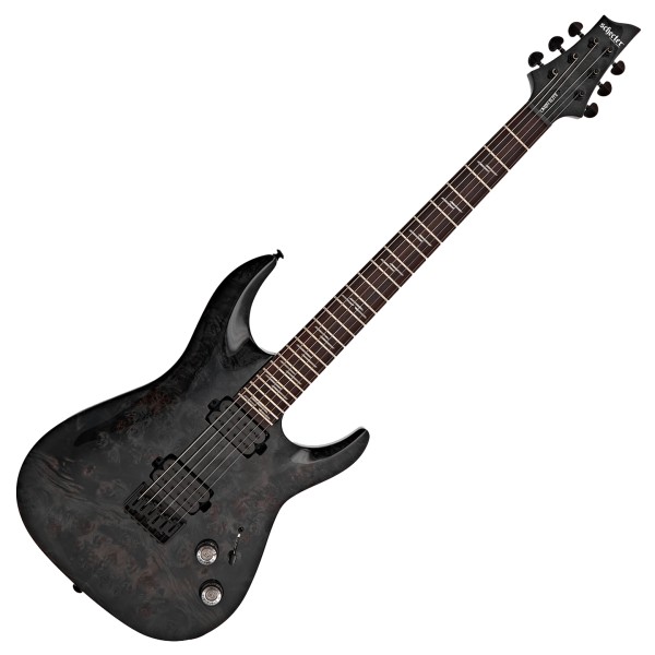 Schecter Omen Elite-6, See Thru Black Gear4music Exclusive - front
