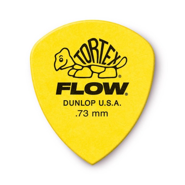 Dunlop Tortex Flow Yellow 0.73mm Players (12 Pack)