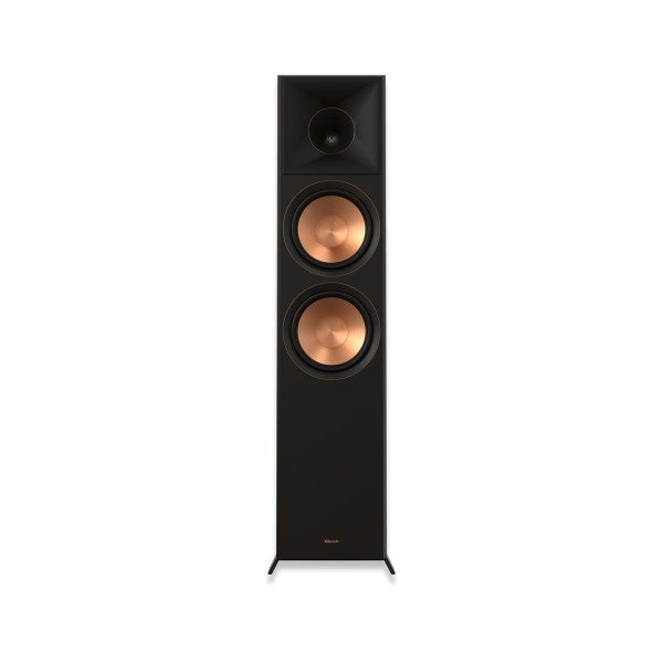 Klipsch RP-8000F MKII Floorstanding Speakers (Pair), Ebony front view with tweeter and woofers