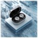 FiiO FW3 Wireless In-Ear Earphones, Grey - Beauty image, case open
