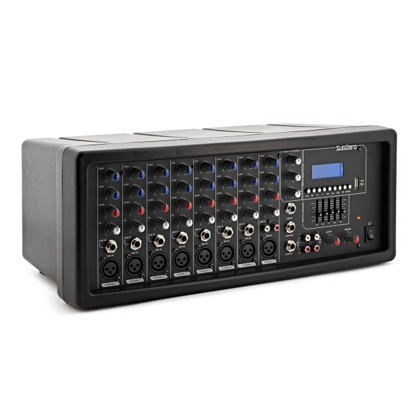 SubZero SZ-PMIX8 8 Channel Powered Mixer with Digital Media Player