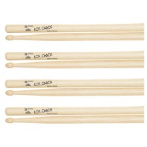 Los Cabos 5B Intense Hickory Wood Tip Drumsticks, 4 Pair Pack