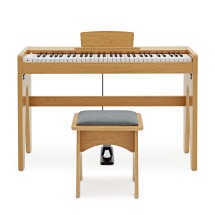 Digitálne piano a stolička Keynote Junior od Gear4music, svetlý dub