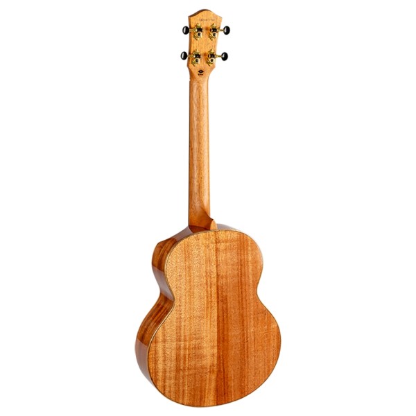 Flight Nora All Solid Baritone Ukulele, Sitka Spruce - back 
