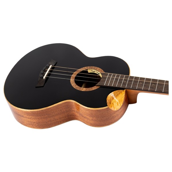 Flight Nora All Solid Baritone Ukulele, Sitka Spruce - body 