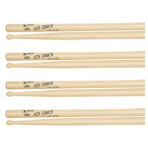 Los Cabos 3A Hickory Wood Tip Drumsticks, 4 Pair Pack