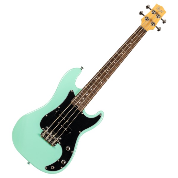 Flight Mini Bass Lite Electric Bass, Pastel Green - front