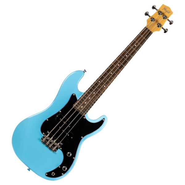 Flight Mini Bass Lite Electric Bass, Blue - front