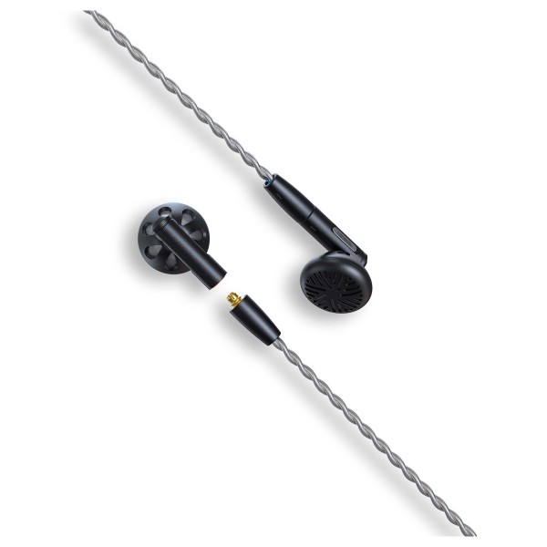 FiiO FF5 Flat-Head Dynamic Driver Earbud, Black - detached