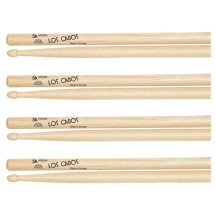 Los Cabos 5A Hickory Wood Tip Drumsticks, 4 Pair Pack