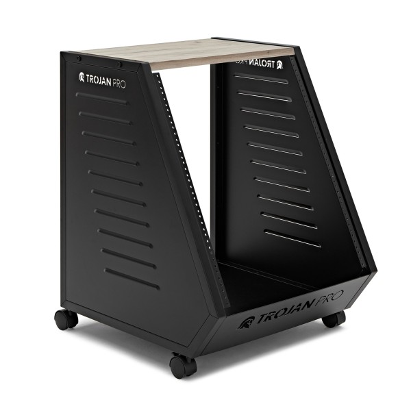 Trojan Pro Teneo Studio Side Rack Wheeled 13U Ash