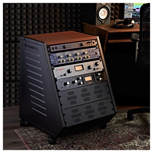 Trojan Pro Teneo Studio Side Rack Wheeled 13U Cherry