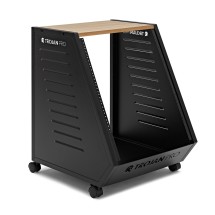 Trojan Pro Teneo 13U Wheeled Studio Rack Unit, Oak