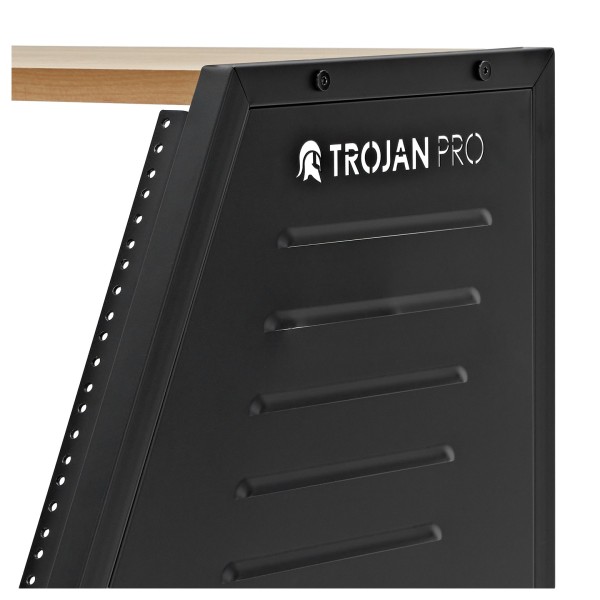 Trojan Pro Teneo Studio Side Rack Wheeled 13U Oak