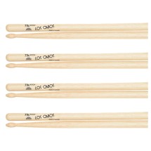 Los Cabos 77A Hickory Wood Tip Drumsticks, 4 Pair Pack