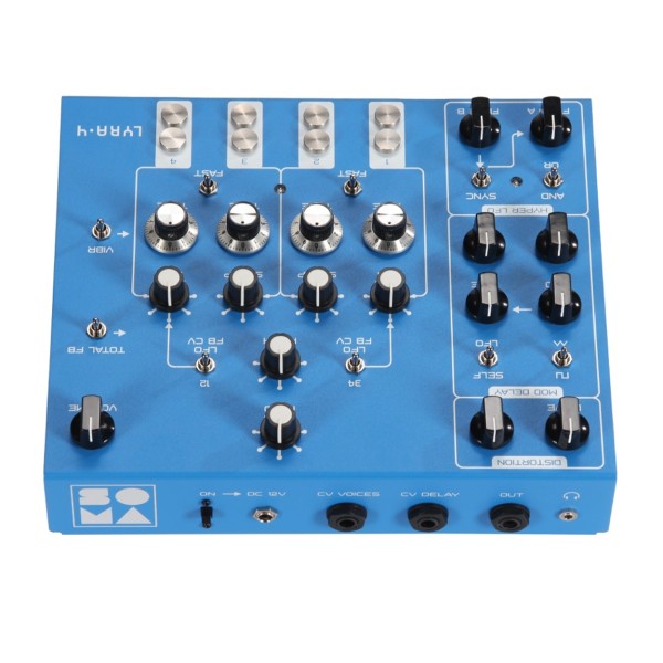 Lyra 4 Analog Synthesizer, Zanzibar Blue - Rear Top