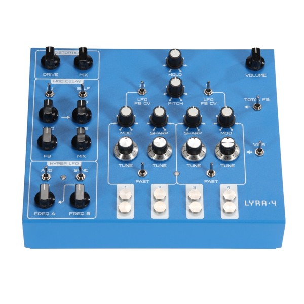 SOMA Laboratory Lyra-4 Analog Synthesizer, Zanzibar - Front 
