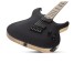 Schecter C-1 SLS Custom, Satin Black - Front, Laying