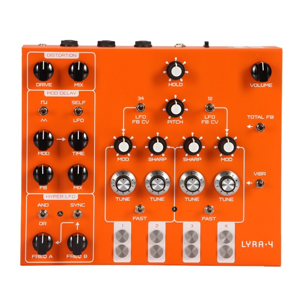 SOMA Laboratory Lyra-4 Analog Synthesizer, Orange - Top