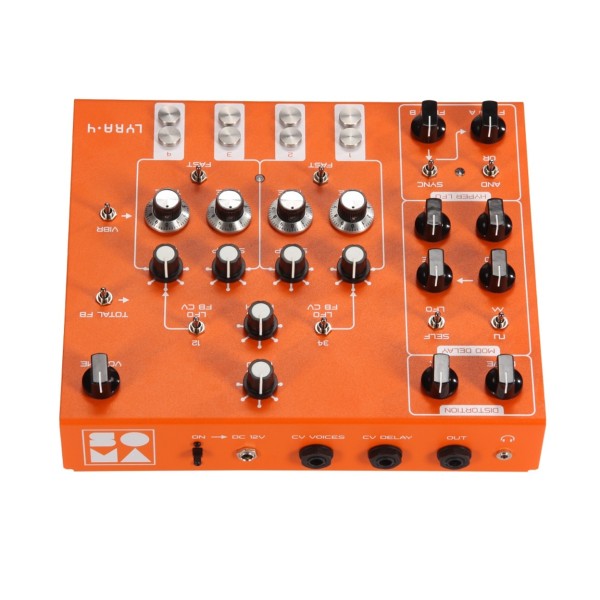 SOMA Lab Lyra-4 Analog Synthesizer, Orange - Rear Top