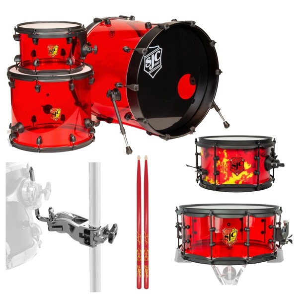 SJC Drums Josh Dun Torch Shell Pack Custom Bundle