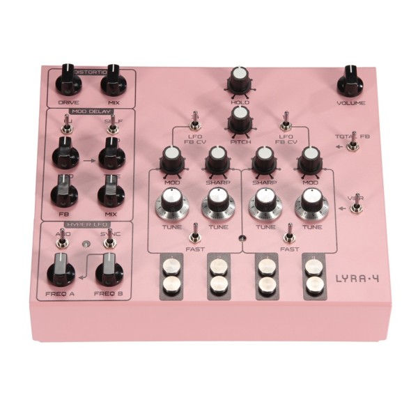 Lyra-4 Synthesizer, Pink - Front