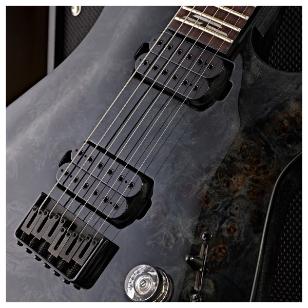 Schecter Omen Elite-6, See Thru Black Gear4music Exclusive - pickups lifestyle