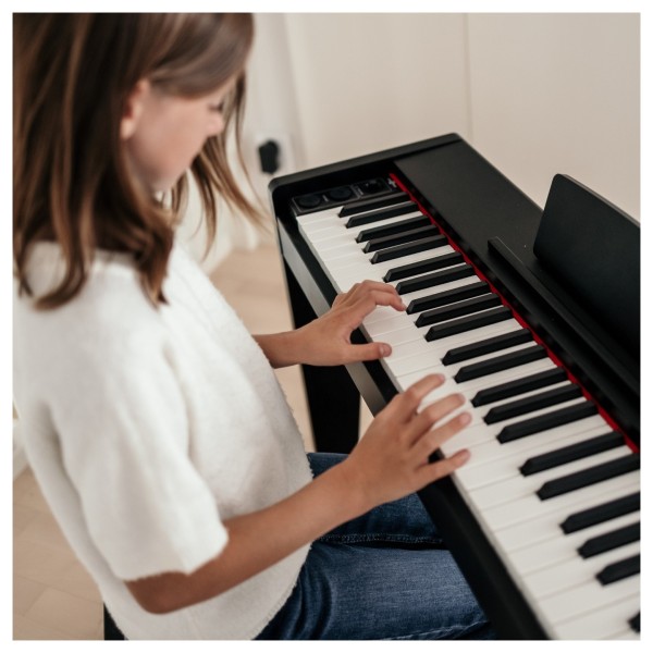 Keynote Junior Digital Piano & Stool by Gear4music, Matte Black