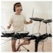 VISIONDRUM Electronic Drum Kit with Stool and Headphones, Orange