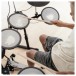 VISIONDRUM Electronic Drum Kit with Stool and Headphones, Orange