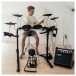VISIONDRUM Electronic Drum Kit with Stool and Headphones, Blue