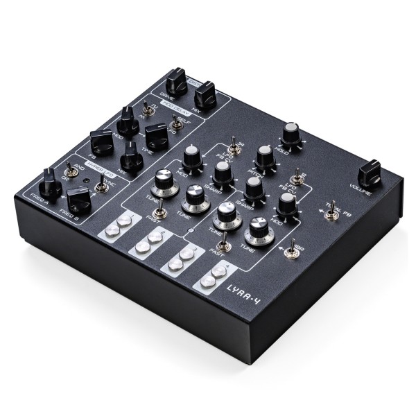 Soma Labs Lyra-4 Analog Synthesizer, Black - Angled