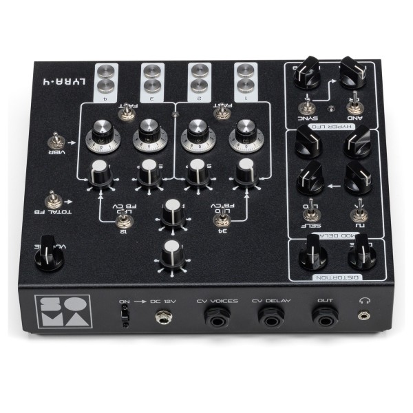 SOMA Laboratory Lyra-4 Analog Synthesizer, Black Beast - Rear