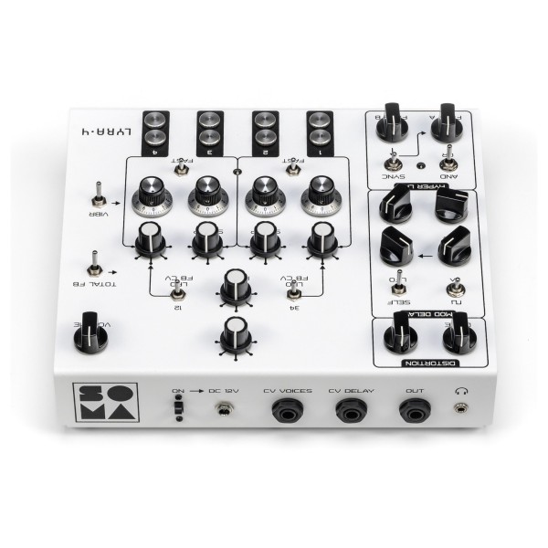 SOMA Laboratory Lyra-4 Analog Synthesizer, White Angel - Rear
