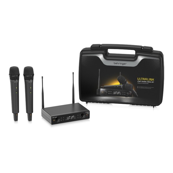 Behringer XTM1-35 Dual Handheld Wireless Microphone System, With Carry Case