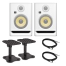 KRK ROKIT RP5 G5 Studio Monitor Bundle, White