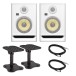 KRK ROKIT RP5 G5 Studio Monitor Bundle, White - Bundle