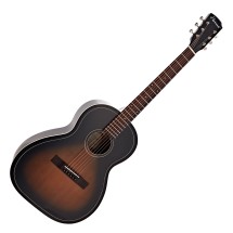 Hartwood Artiste Electro Acoustic Parlour Guitar, Vintage Sunburst