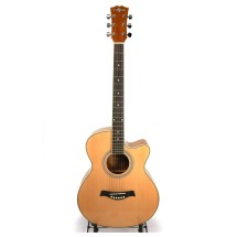 Single Cutaway Gitara elektro-akustyczna marki Gear4music, Natural
