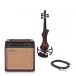 GEWA Novita 3.0 5 String Electric Violin With Adapter Pack, Red Brown