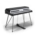 Rhodes MK8 Piano, Classic Black and Silver, with Silver Stand - Angled