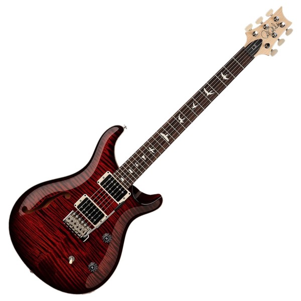 Prs Ce24 Semi Hollow Fire Red Burst Electric Guitar Rw - front