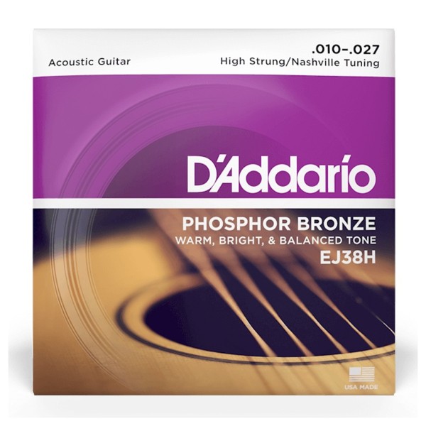 D'Addario EJ38H Phosphor Bronze Acoustic High Strung/Nashville, 10-27