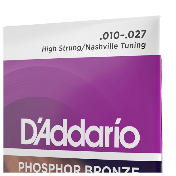 D'Addario EJ38H Phosphor Bronze Acoustic High Strung/Nashville, 10-27
