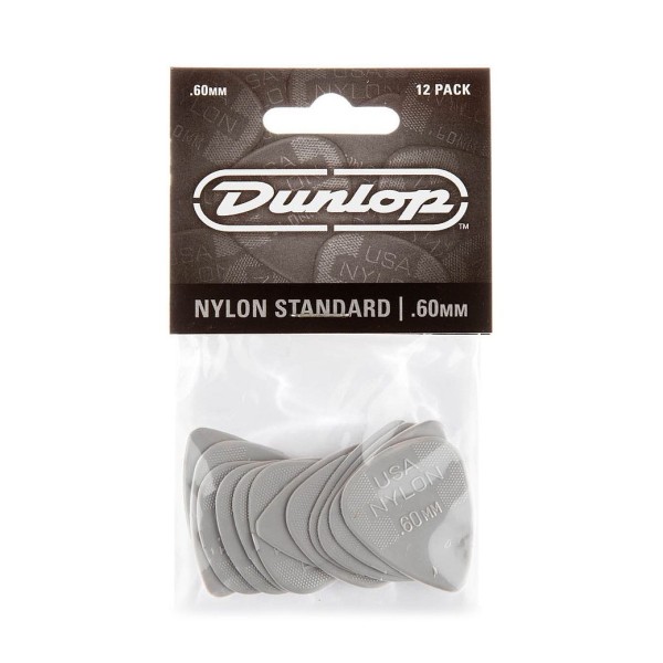 Dunlop 44P Nylon Picks, .60m (12 Pack) - Main