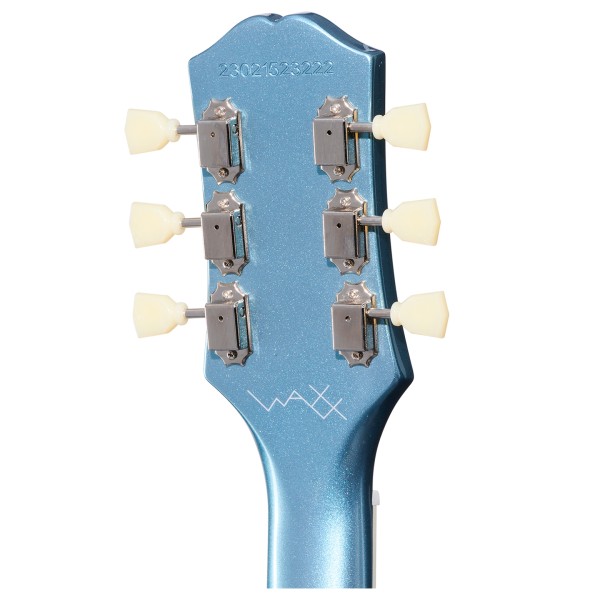 Epiphone Waxx Nighthawk Studio Pelham Blue (Incl. Hard Case) - headstock back