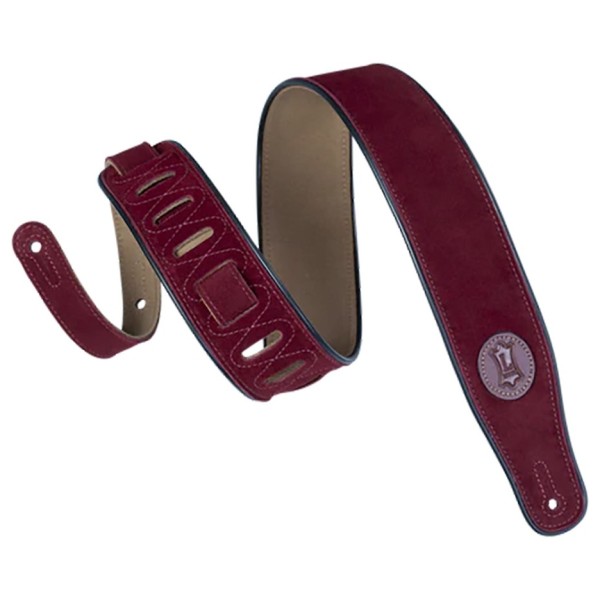 Levys Mss3 Burgundy Suede Guitar Strap - main 
